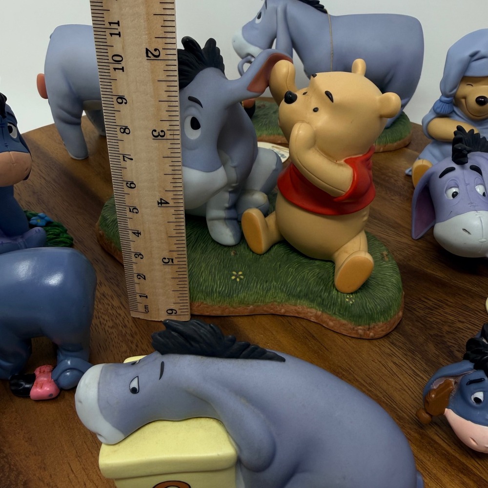Disney Eeyore Winnie the Pooh Tigger Ceramic & Plastic Figurines Snow Globe Lot - Picture 11 of 17